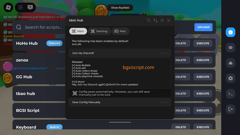 Idiot Hub Script - No Key BGSI Script show 1